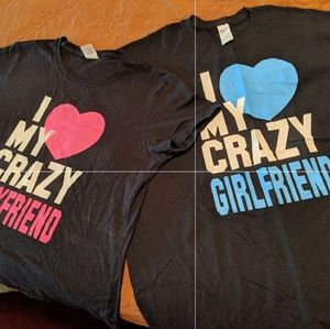 I ❤️ my crazy BF/GF t-shirts, both shirts included